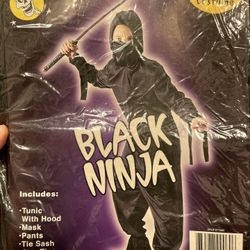 Boys Ninja Costume Brand New Fits Most Up To Size 12