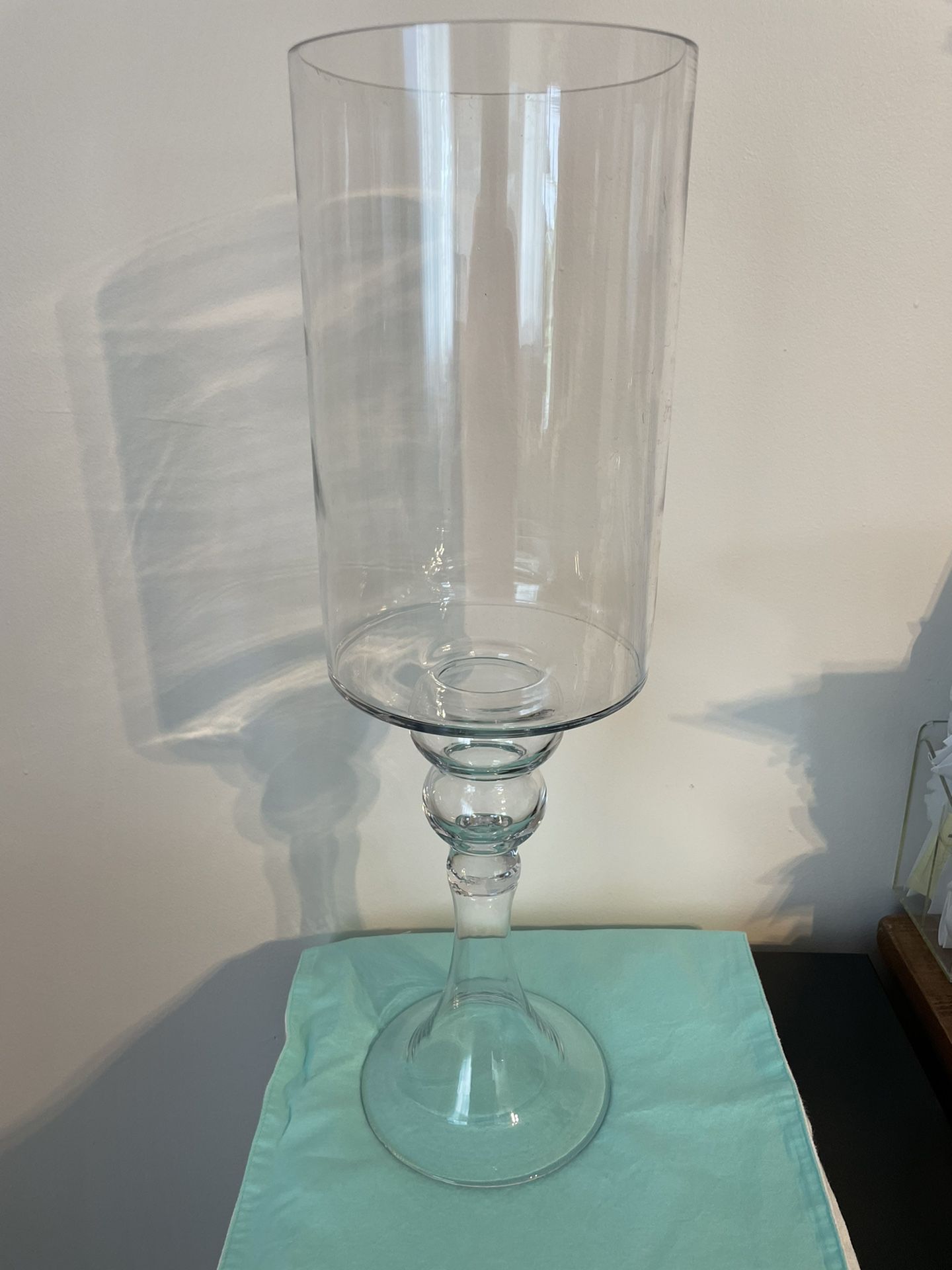 Large Glass Hurricane Candle Holder/vase