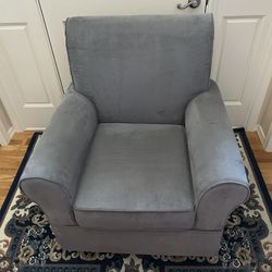 Rocking Chair, Upholstered Nursery Chair, Accent Arm Chair, Solid Wood, for Living Room, Bedroom