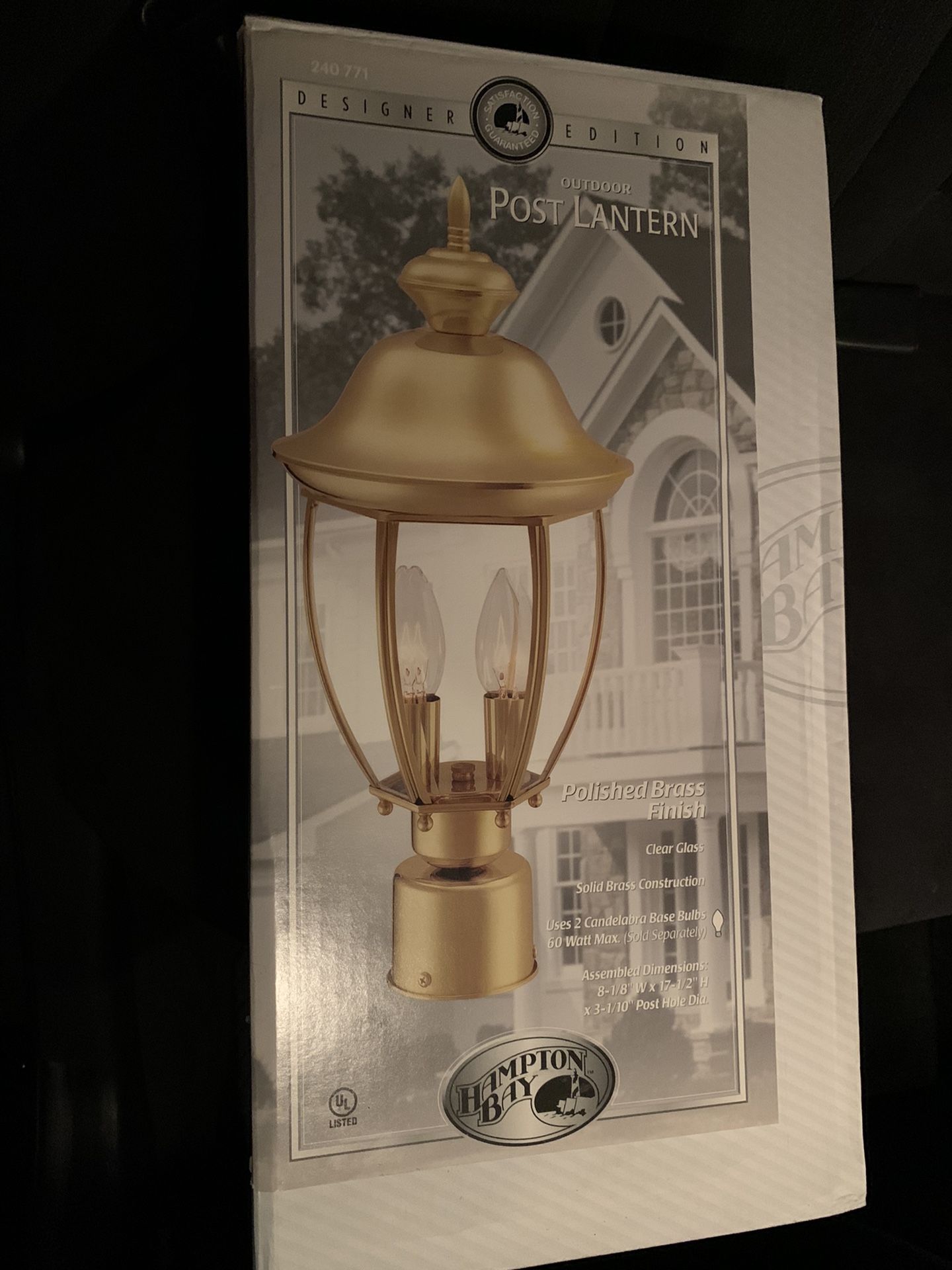 Outdoor lamp - polished brass finish