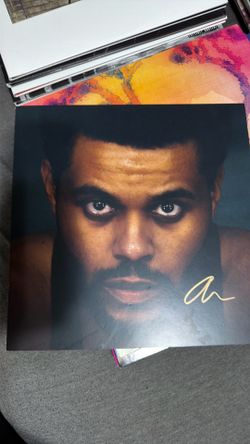 The Weeknd signed poster