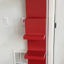 Red IKEA Lack Shelf 