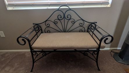 Wrought iron bench