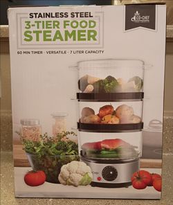 Stainless Steel 3- Tier Food Steamer