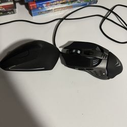 2 Computer Mice – Wired Gaming Mouse + Wireless Mouse