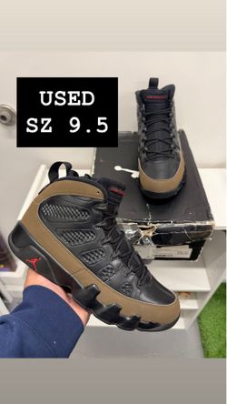 USED Air Jordan 9 Olive SZ 9.5 2012