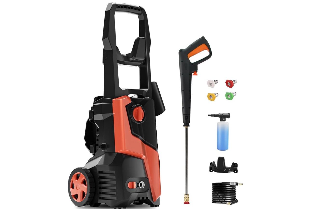 Pressure Washer 5000PSI 2.9GPM Power Washer with 25 FT Hose, 4 Quick Connect Nozzle 16.9 Oz Soap Tank Cleaning for Patio, Car