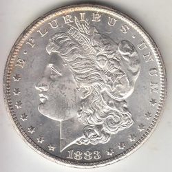 BETTER DATE 1883-CC MORGAN SILVER DOLLAR CHOICE-GEM BU
