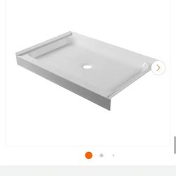 50% OFF - FINE FIXTURES 42"x32" Alcove Shower Pan Base Center Drain White