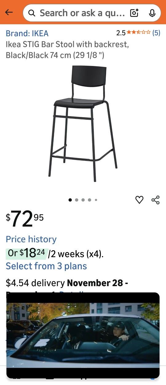 STIG

Bar stool with backrest