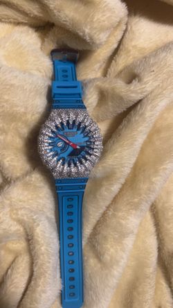 Real Moissanite G-Shock – Fully Flooded Custom Watch – VVS D Color