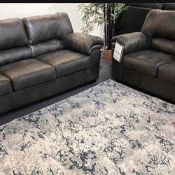 Bladen Slate Sofa and Loveseat Living Room Set 