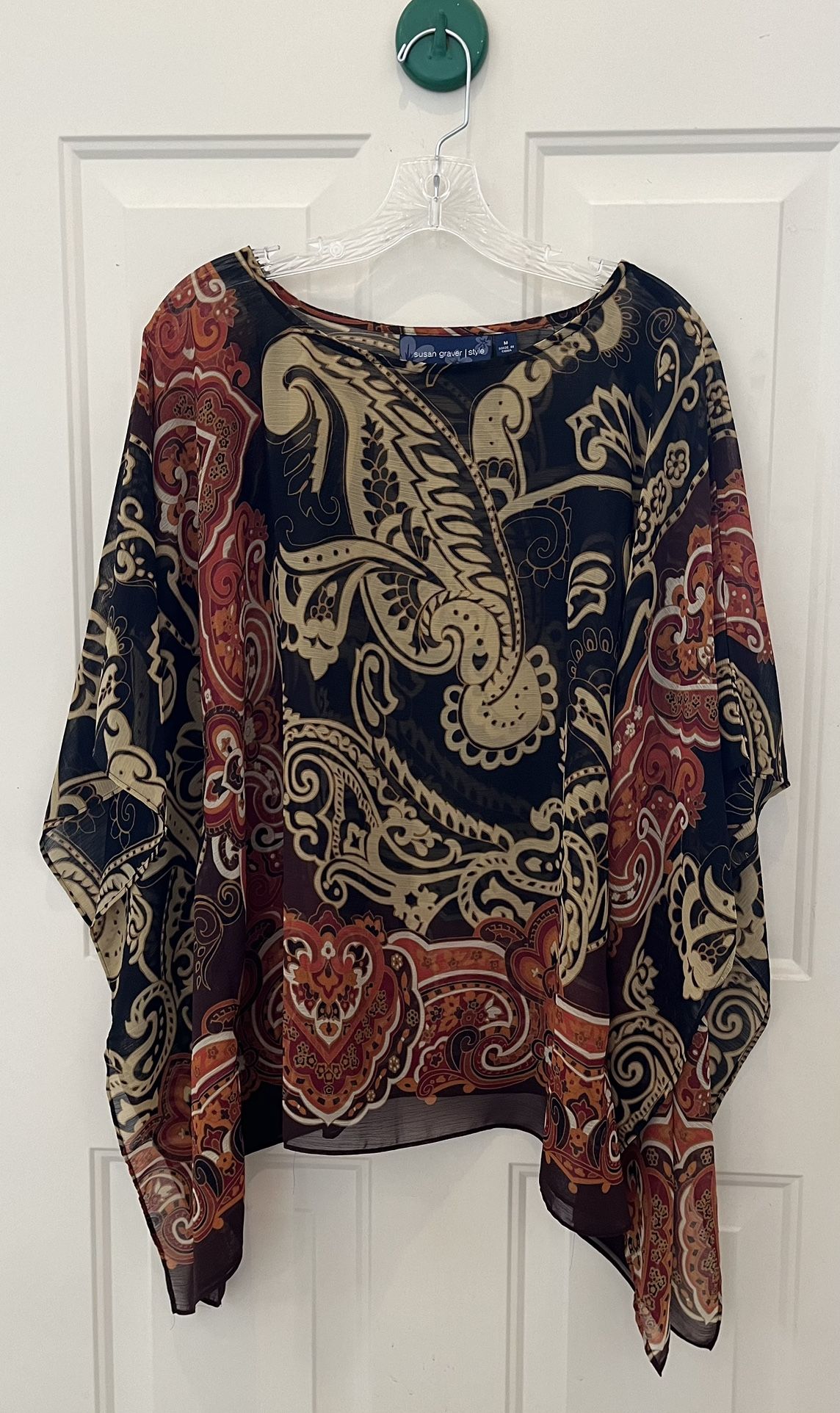 Susan Graver (M) Black Print Shawl