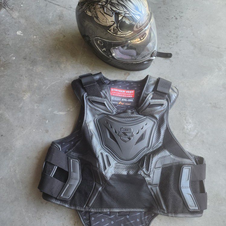 HJC Helmets And Icon Stryker Vest