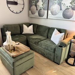 Sofa Bed, L-Shape with Ottoman