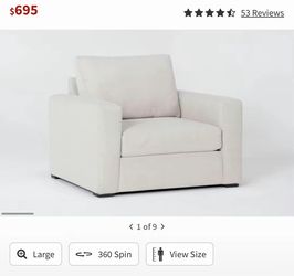 Upholstered Accent Chair Off-White