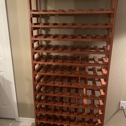 104 Bottle Custom Wine Rack. Solid  Maple Wood. With Cherry Finish. Great Christmas present for the Wine Lover🍷🩷💚