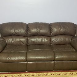 Dark Brown Leather Couch