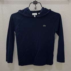 Lacoste Long-sleeve Hoodie, Navy Blue, Size 8 (Kids)