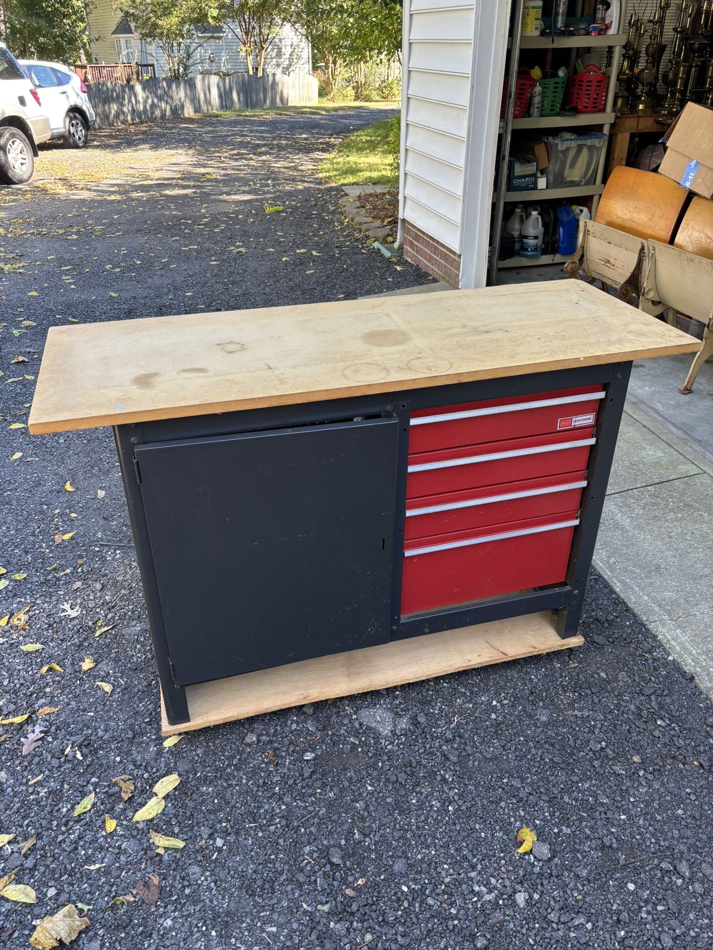 Craftsman rolling tool cart  and table