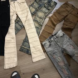 stacked jeans