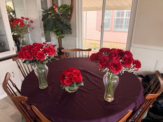 Red Rose Floral Arrangements Set of 3