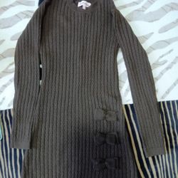 Brown Long Sleeve Dress 