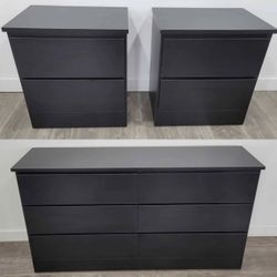 Dresser And 2 Nightstands - Cómoda Y 2 Mesitas De Noche 