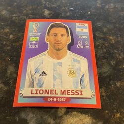Messi 2022 Red Sticker