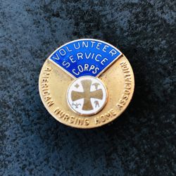 Collectible Vintage Pin: Nurse Volunteer Service Corps American Nursing Home Assoc