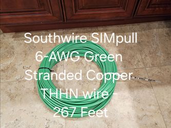 Southwire SIMpull 6-AWG Green Stranded Copper THHN wire - 267 Feet