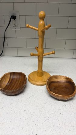 Cup holder+2 Wooden tray