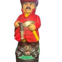 Vintage  Alberta Figurine Decanter Ceramic Pottery Barware Fireman Art