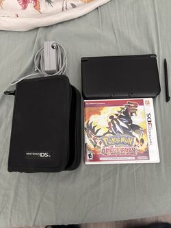 Nintendo 3DS XL (Black, Used) with Pokémon Omega Ruby
