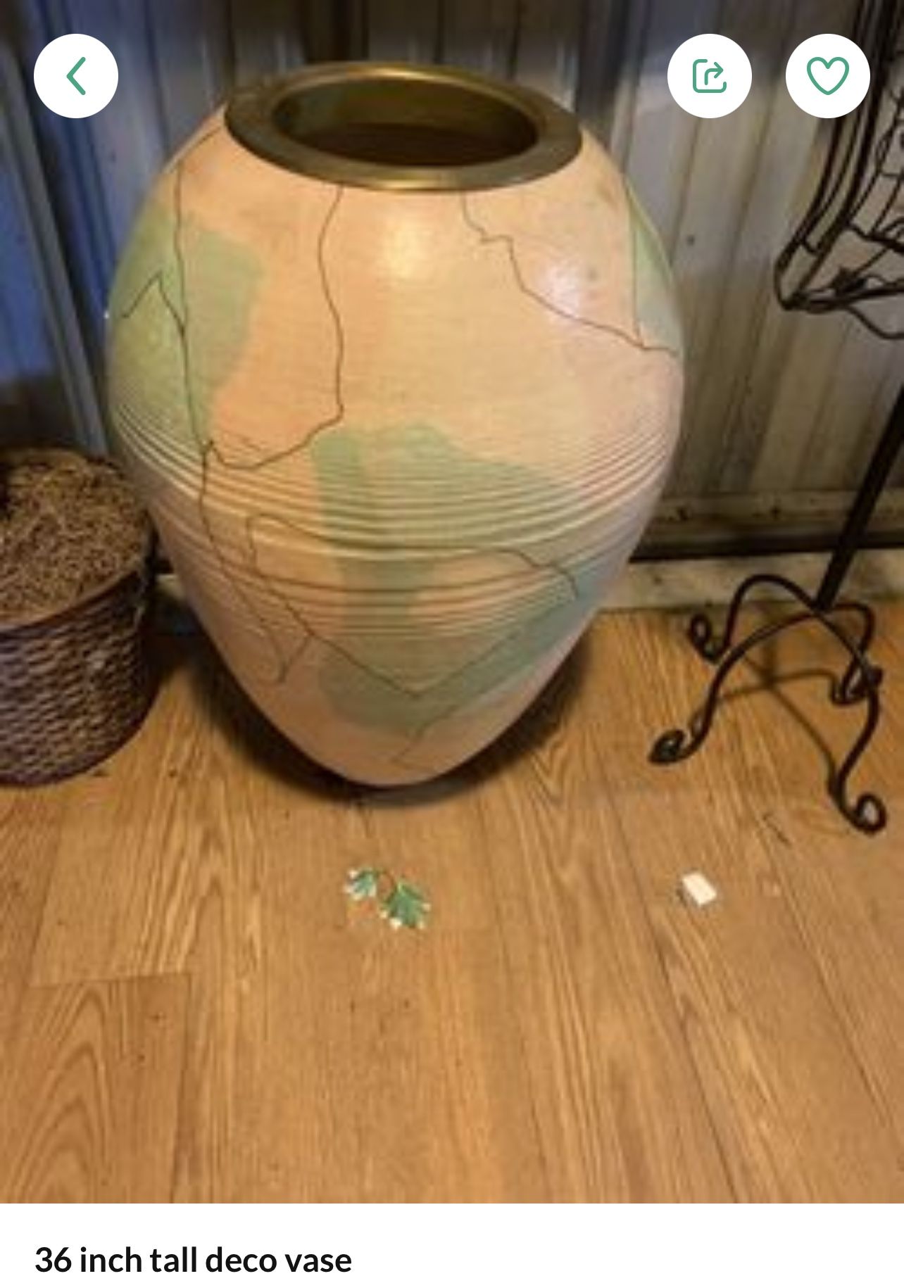 Large 36 inch deco vase