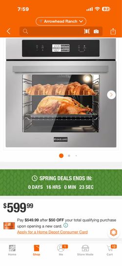 GASLAND 24 in. Built-in Single Electric Wall Oven in Stainless Steel with Convection and Rotisserie, ETL Certified