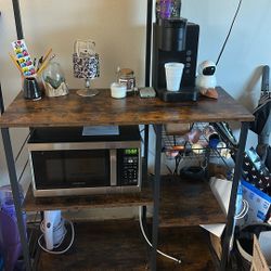 Coffee Stand With Matching  Bar Table 