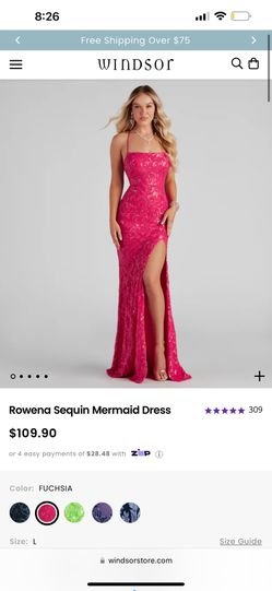 Beautiful, Hot, Pink Mermaid Style Formal Dress With Slit for Sale in La  Habra Heights, CA - OfferUp