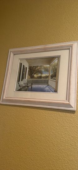 Framed Porch Swing Art Print