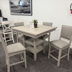 5pc Counter Height Dining Table Set - Free Delivery 