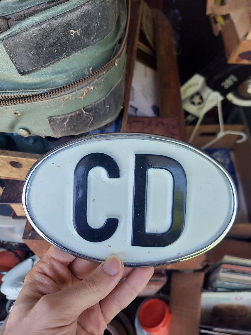 Vintage 1950s European Corps Diplomat Licence Plate