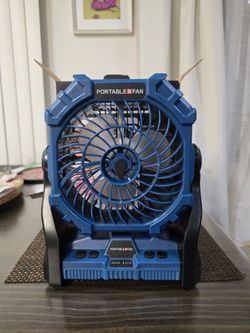 New open box - Rechargeable Portable Fan w/ LED Light – USB-C, Quiet, Adjustable