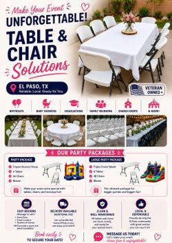 Tables and chairs