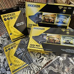 Brand New Kicker Amps + Wiring Kits (Selling Cheap!!!)