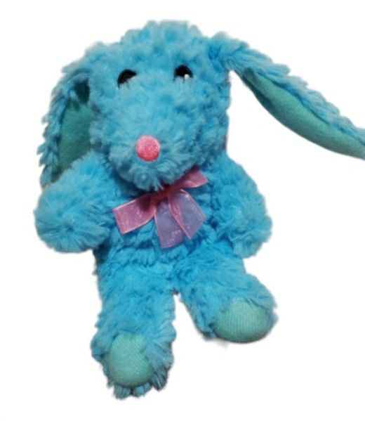 Fuzzy Friends Plush Blue Bunny 6” New Y2K