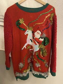 Ugly Sweater | Unicorn Santa | Handmade