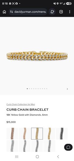 15000$ David yurman chain bracelet [18kt yellow gold] natural dimonds