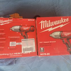Milwaukee Impact Wrenche  1/2 And 3/4 Drive Brand New Never Used. 
