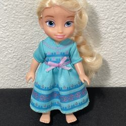 Disney Frozen Elsa Petite Toddler Doll 6” Blue Dress