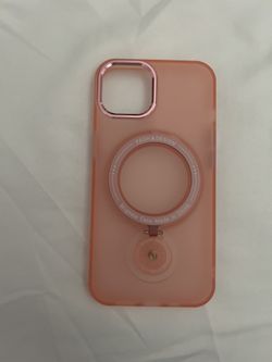 Pink iPhone 14 Case With Ring Holder
